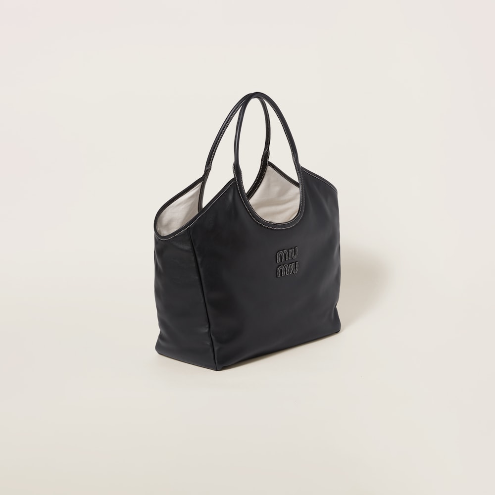Ivy leather bag Black