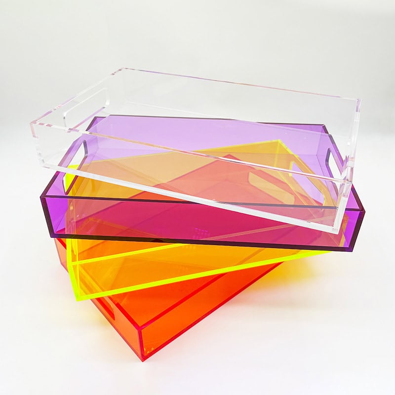 Multi-Colored Acrylic Trays | Custom Wholesale Acrylic Home Decor