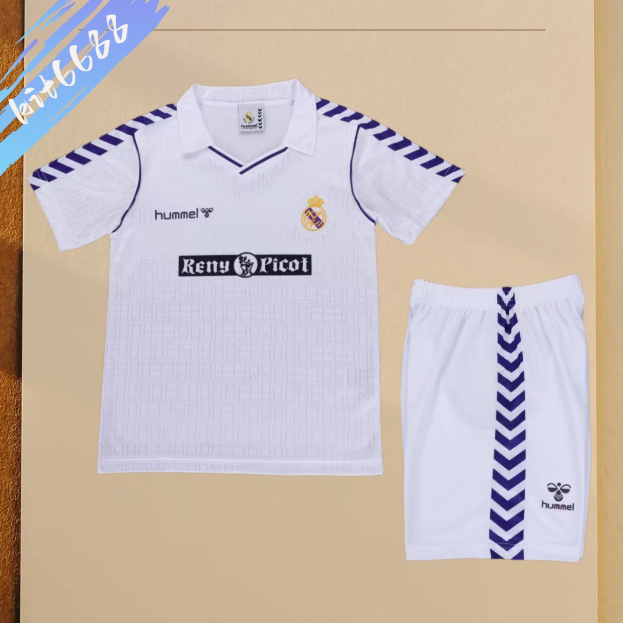 1988/1990 Real Madrid  home Retro Kids Set