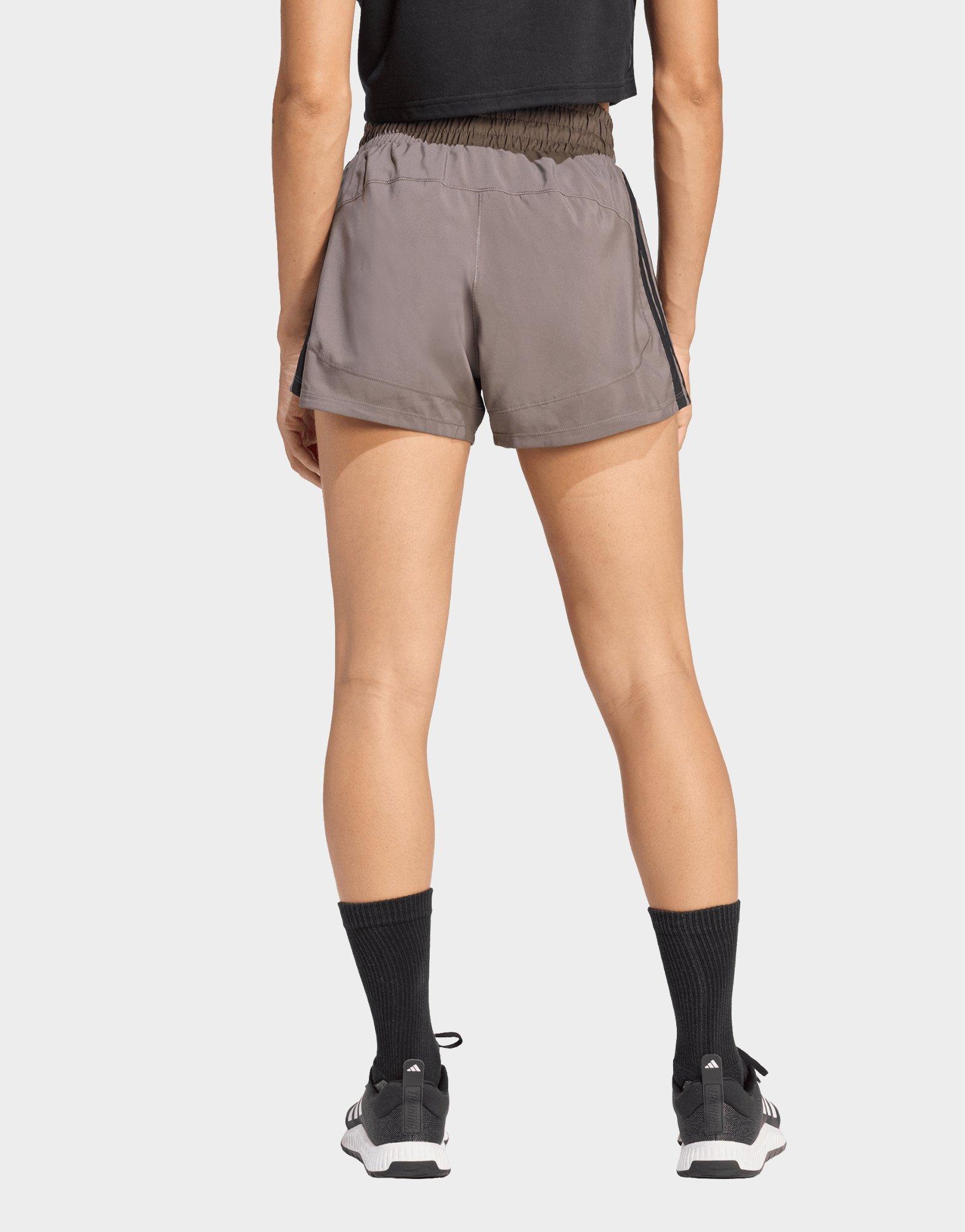 adidas Pacer Workout Shorts mit hohem Bund aus gewebtem Material