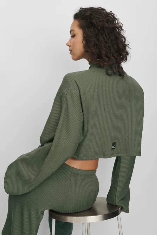 Ribbed Cropped Reset Long Sleeve