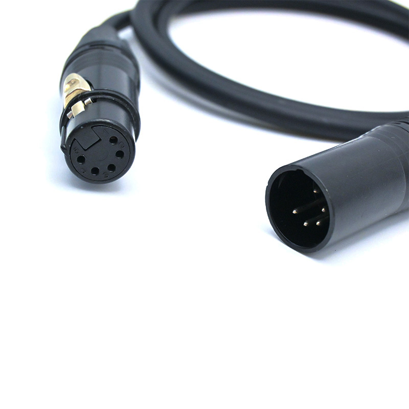 3m 5 Pin DMX Lighting Control Cable 110 Ohm TR227-3-BLK