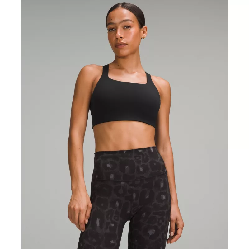 Ultralu Square-Neck Workout Bra Medium Support, D/DD Cup
