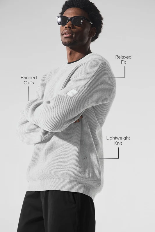 Domain Rib Knit Crew Sweater