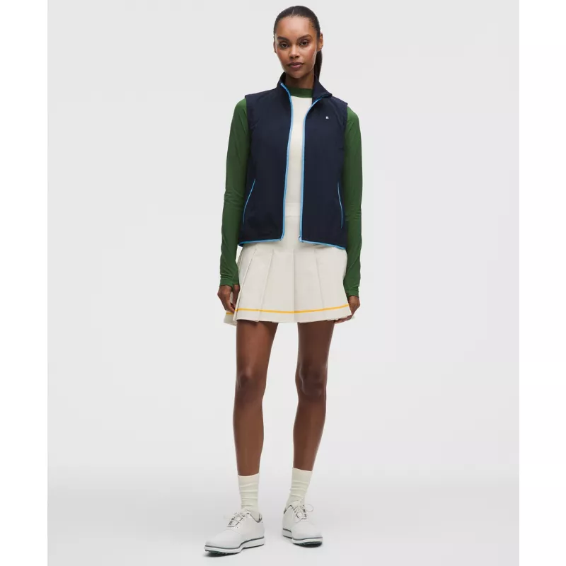Box-Pleat High-Rise A-line Golf Skirt