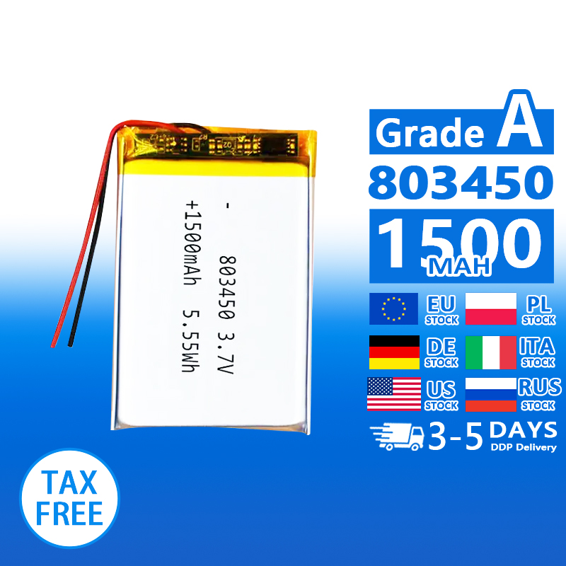 Pouch Lithium Ion Batteries 803450 831550 3.7v 1500mAh 600mAh