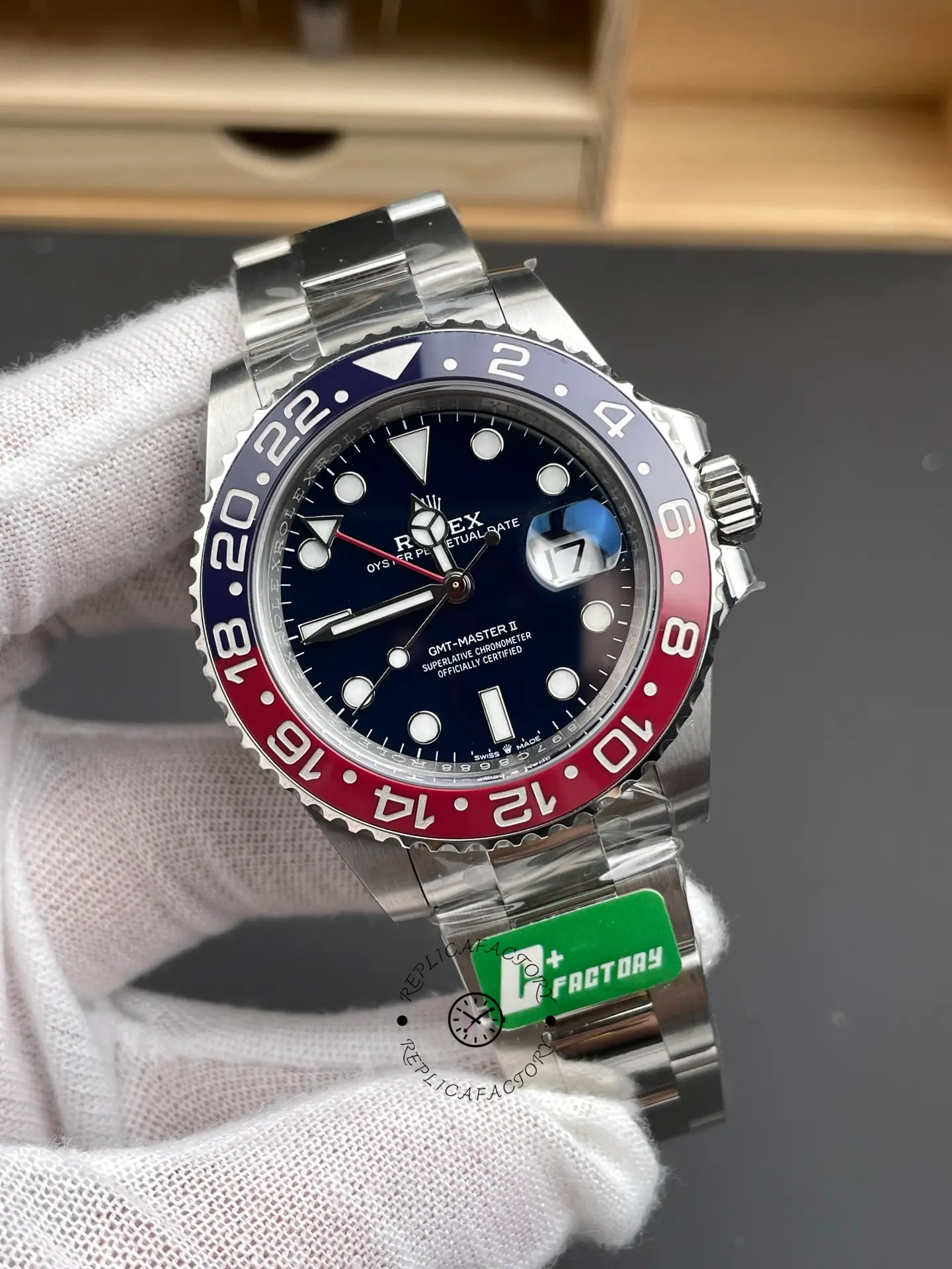 Rolex GMT-Master II 126719BLRO White Gold Blue Dial 40mm Mens Replica Watch