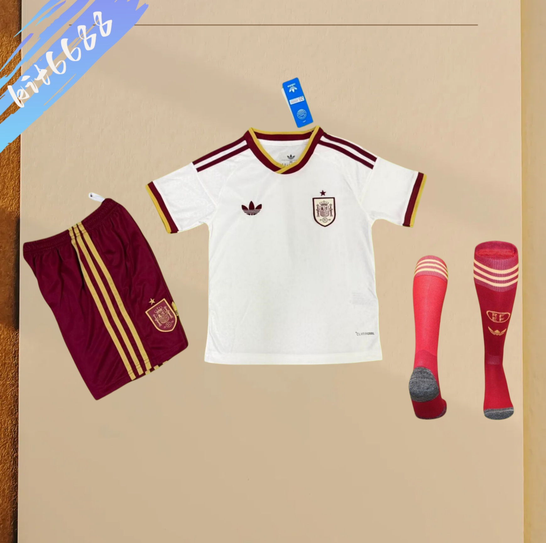 2026 Spain Away Football Shirt （Adult & Kids Kit socks)