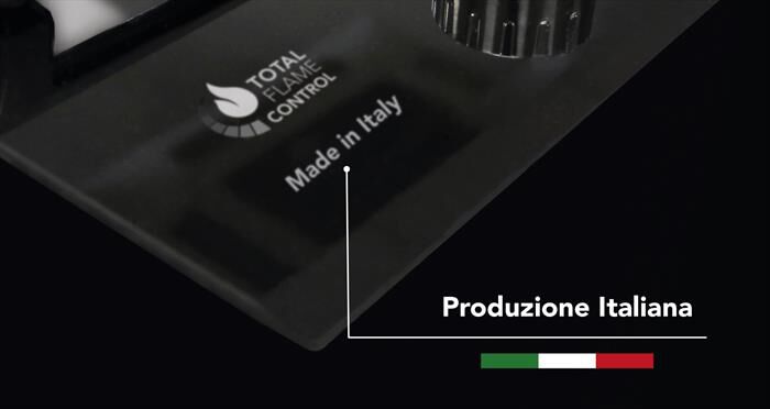 GLEM GAS - Piano cottura a gas GV755XBK 5 fuochi 70cm-Nero Lucido