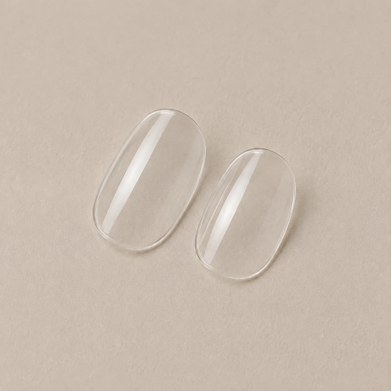 Short clear nail extension tips for professional manicure