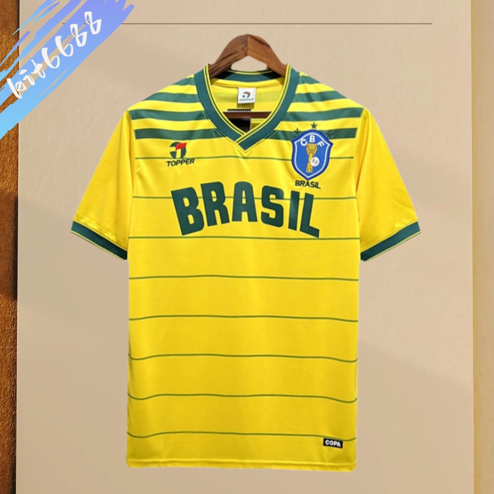 1984 Brazil Home Retro Football Shirt
