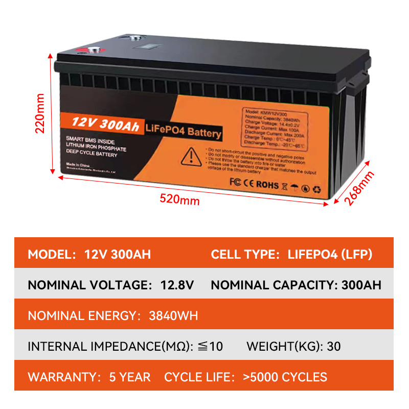 Lithium Ion Batteries Pack 12v 300ah
