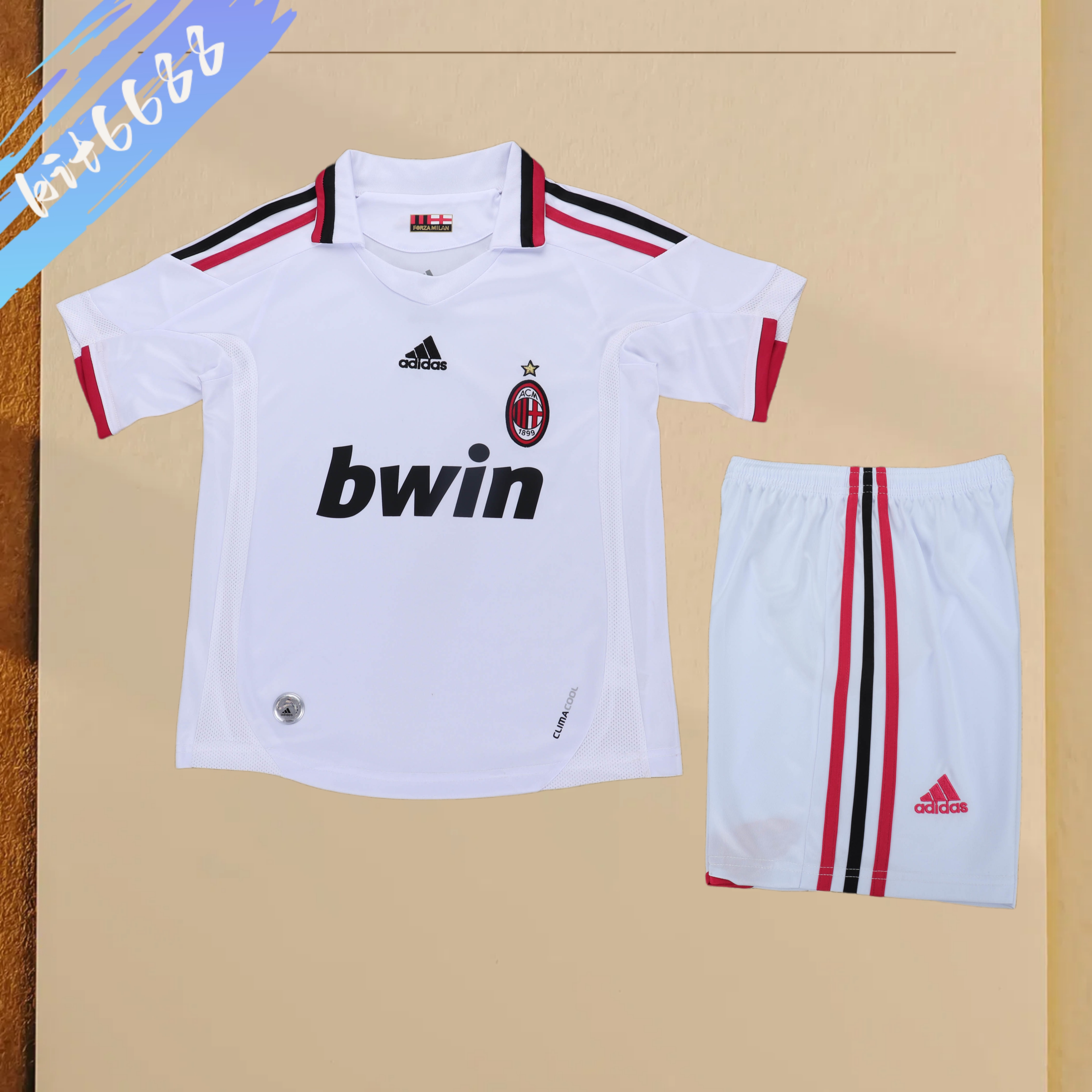 2009/2010 AC Milan Away Retro Football Jersey (Kids Kit)