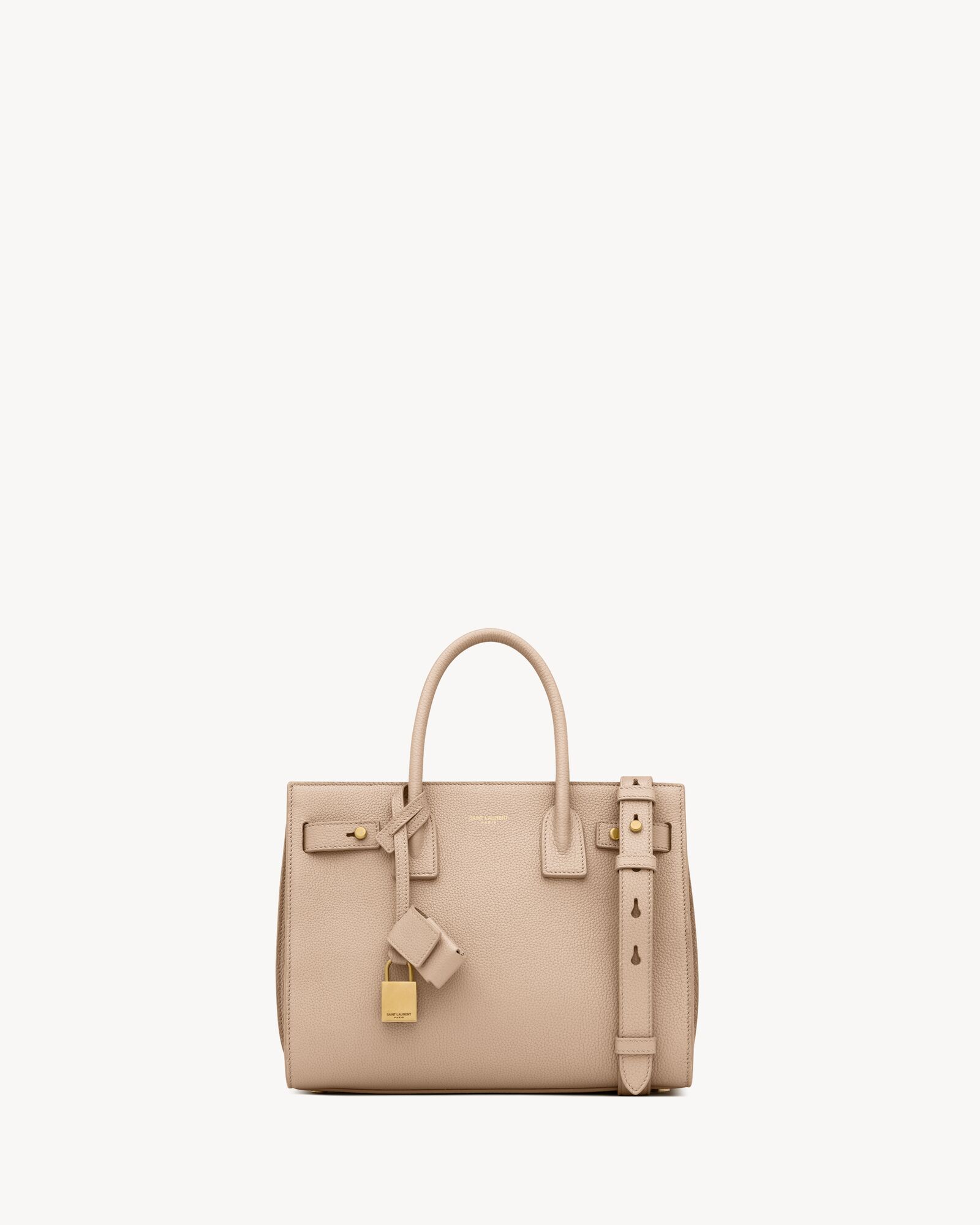 sac de jour in supple grained leather - baby DARK BEIGE