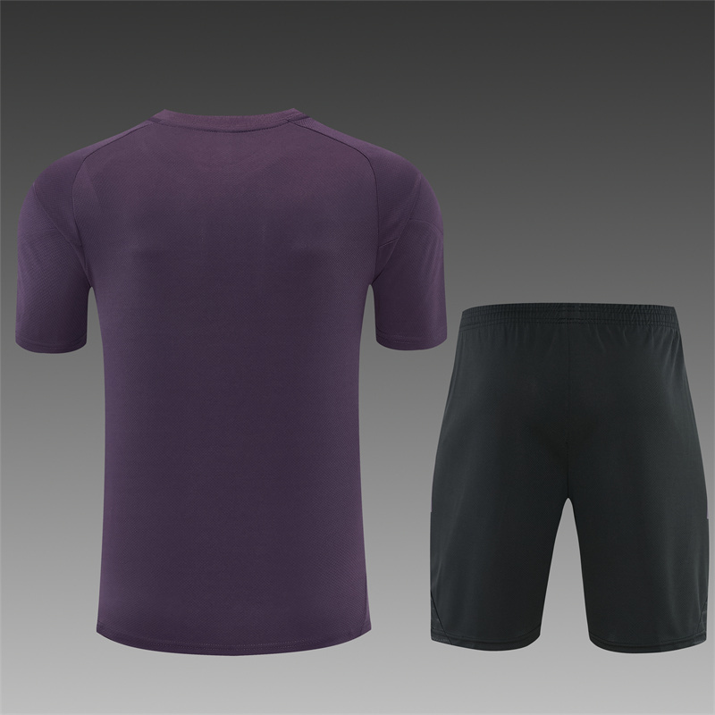 25/26 Real Madrid Purple Short Sleeve Training Wear ( Adult kit Kids )