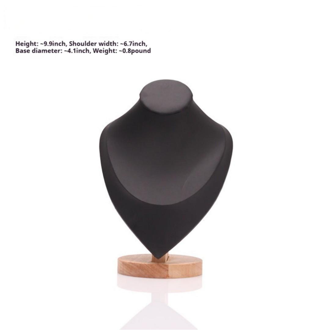 Solid Wood Necklace Display Stand Bracelet Pendant Jewelry Display Rack Mannequin Neck Counter Display Prop custom logo