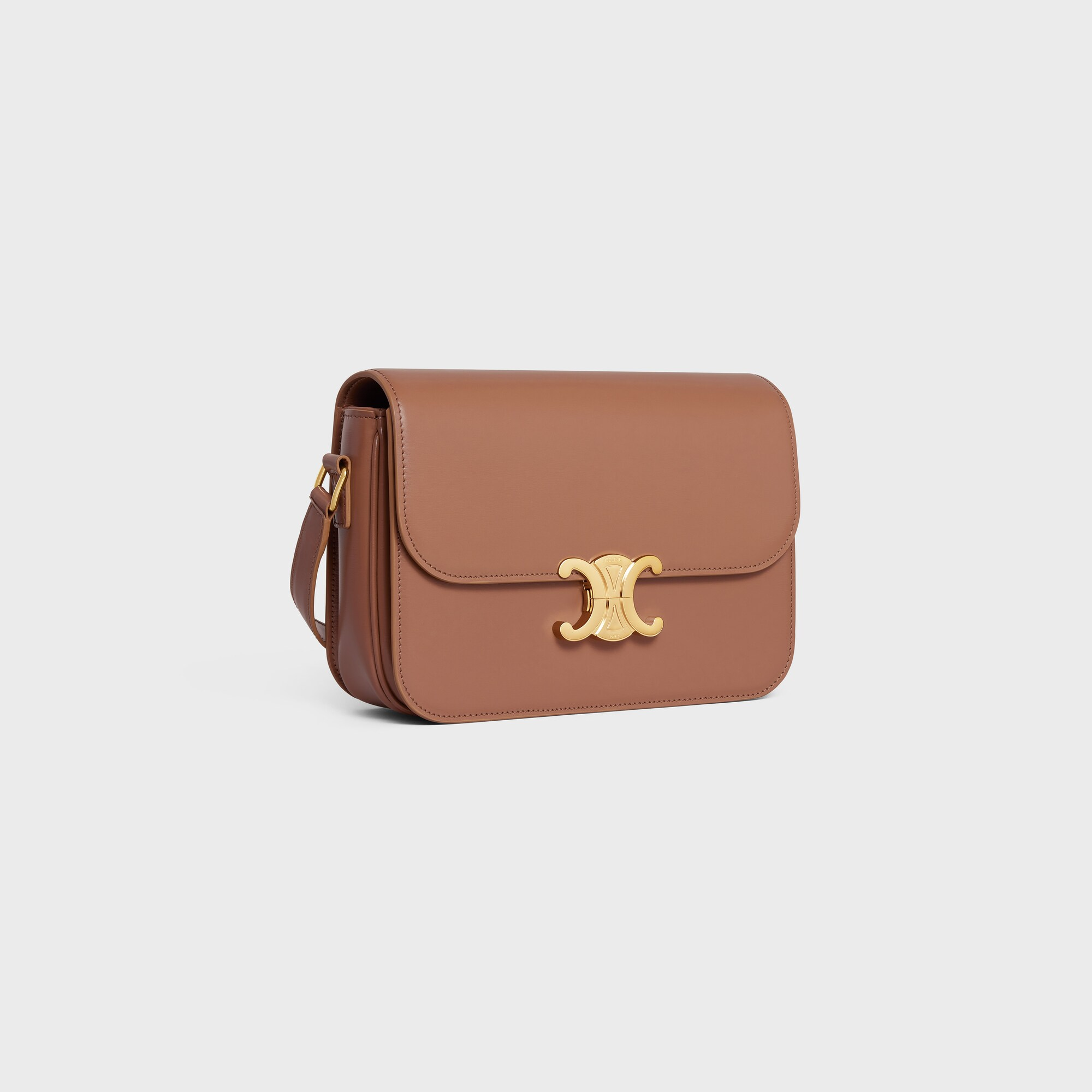 CLASSIQUE TRIOMPHE BAG IN shiny calfskin BRONZE