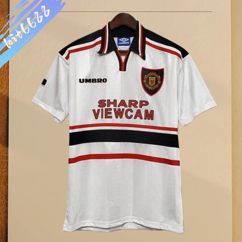 98/99 Manchester United Away retro football jersey