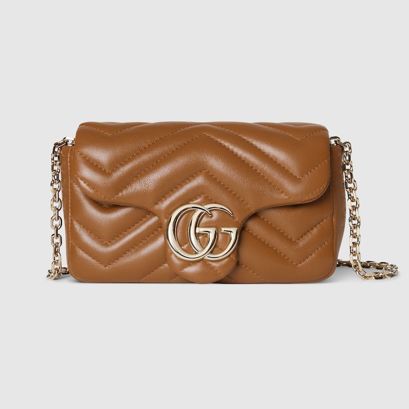GG Marmont mini shoulder bag Brown leather
