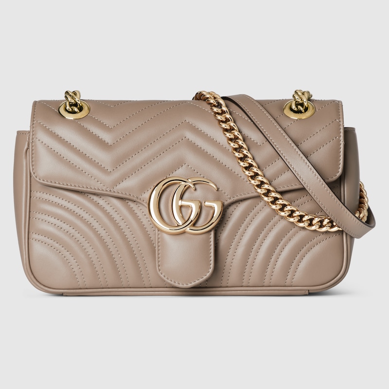 GG Marmont medium shoulder bag Taupe