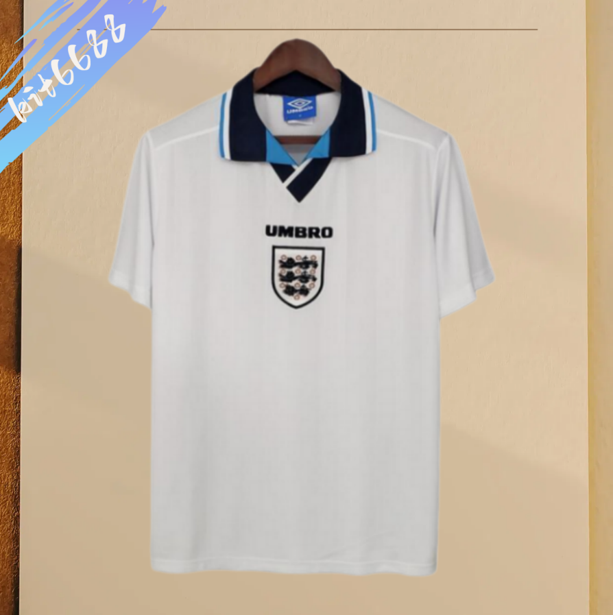 1996 England Home  Retro Football Soccer jerseys