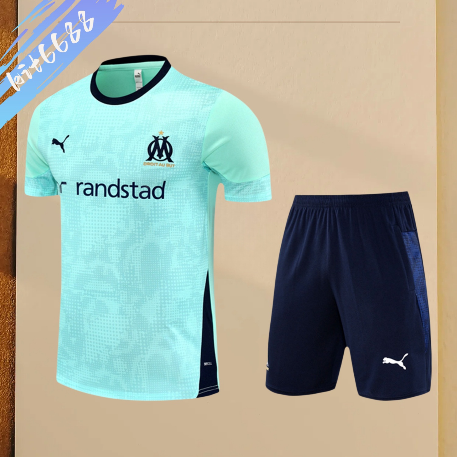 2025/2026 Marseille Short Sleeve Training Jersey for Kids (Kids Kit)