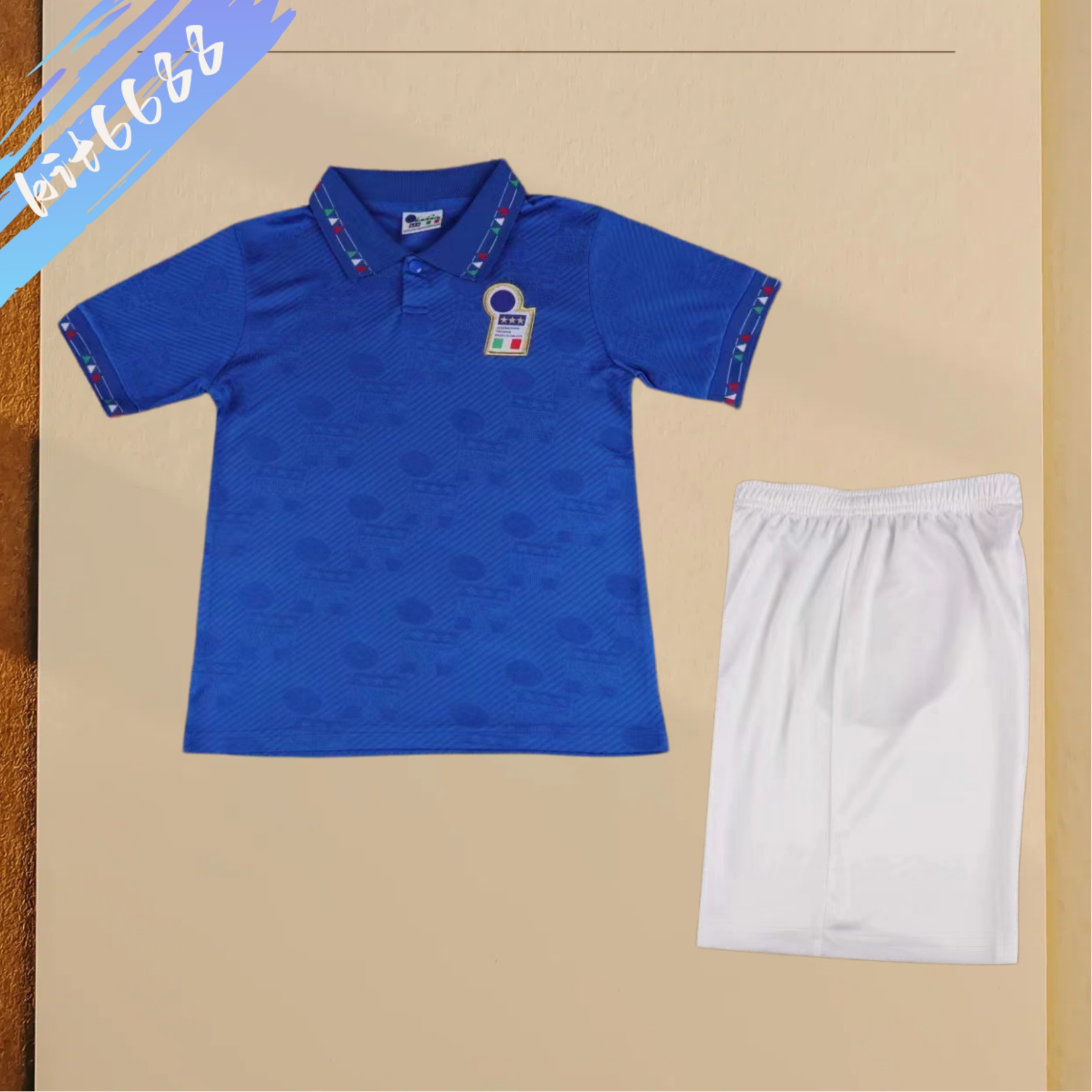 1994 Italy home Retro Football Shirt ( Kids Kit )