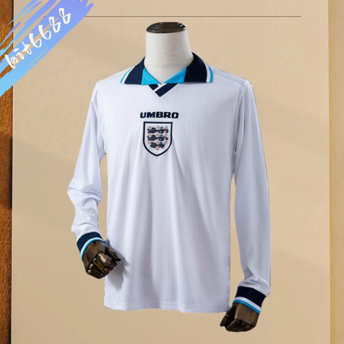 1996  England Home Long Sleeve  Retro Football Soccer jerseys