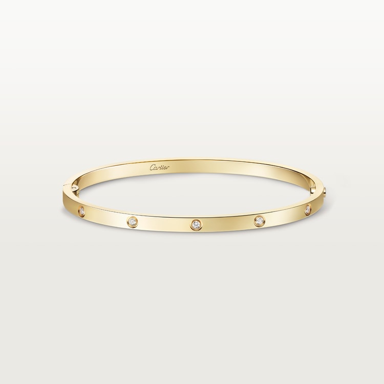 LOVE bracelet, small model, 10 diamonds 18K yellow gold 3.65 mm