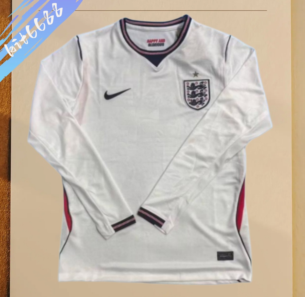 26/27 England home Long  Football Soccer jerseys