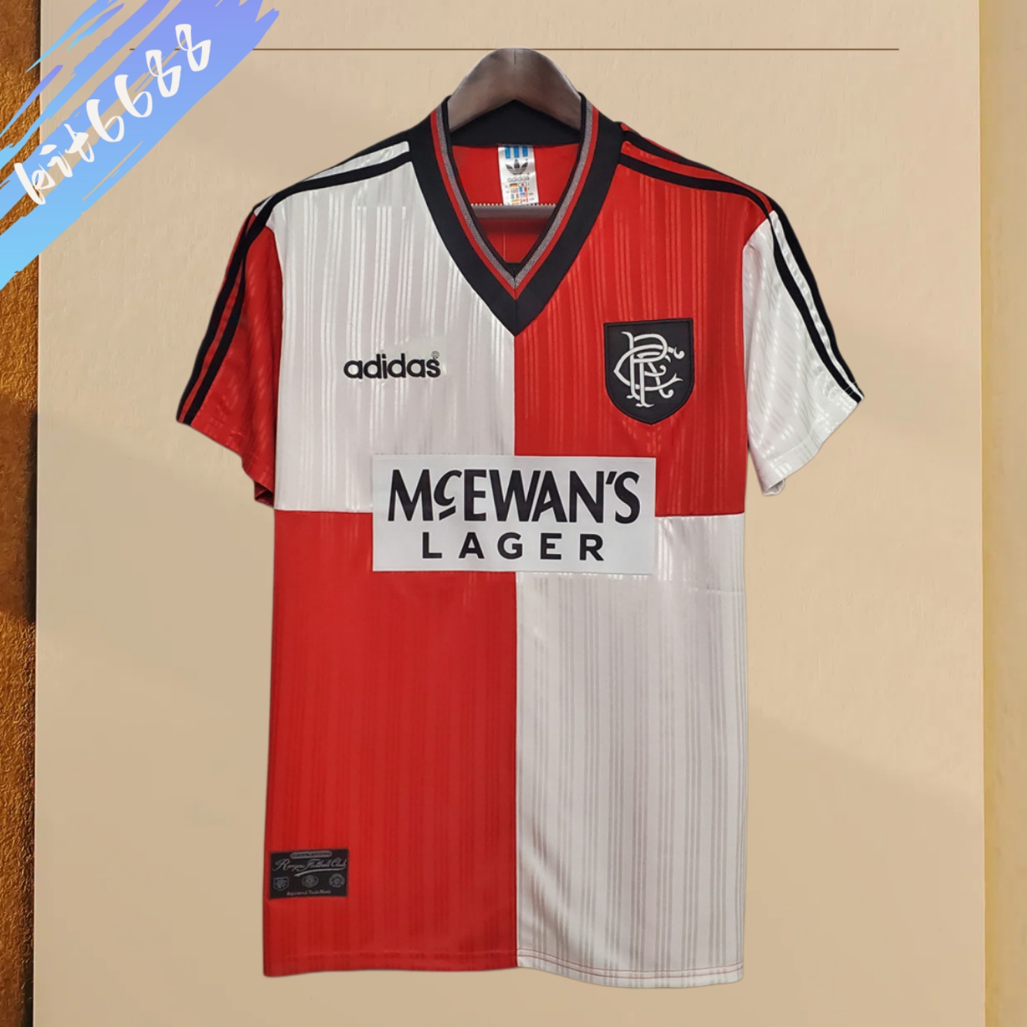 1995/1996 Glasgow Rangers Away Retro Football Shirt