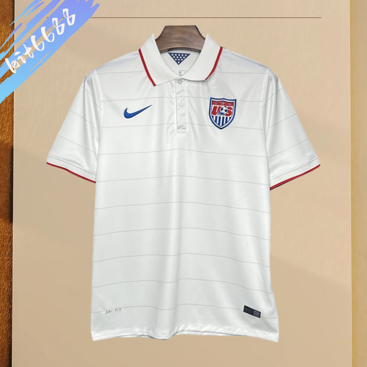 2014 USA Home Retro Football Shirt （Retro）