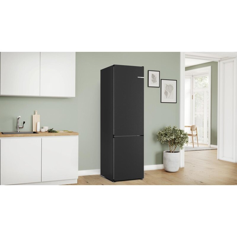 Bosch KGN27NBFAG Serie 2 Freestanding Fridge Freezer with NoFrost. MultiBox XXL. LED Lights. 182.4 x 55cm. Black [Energy Class F]