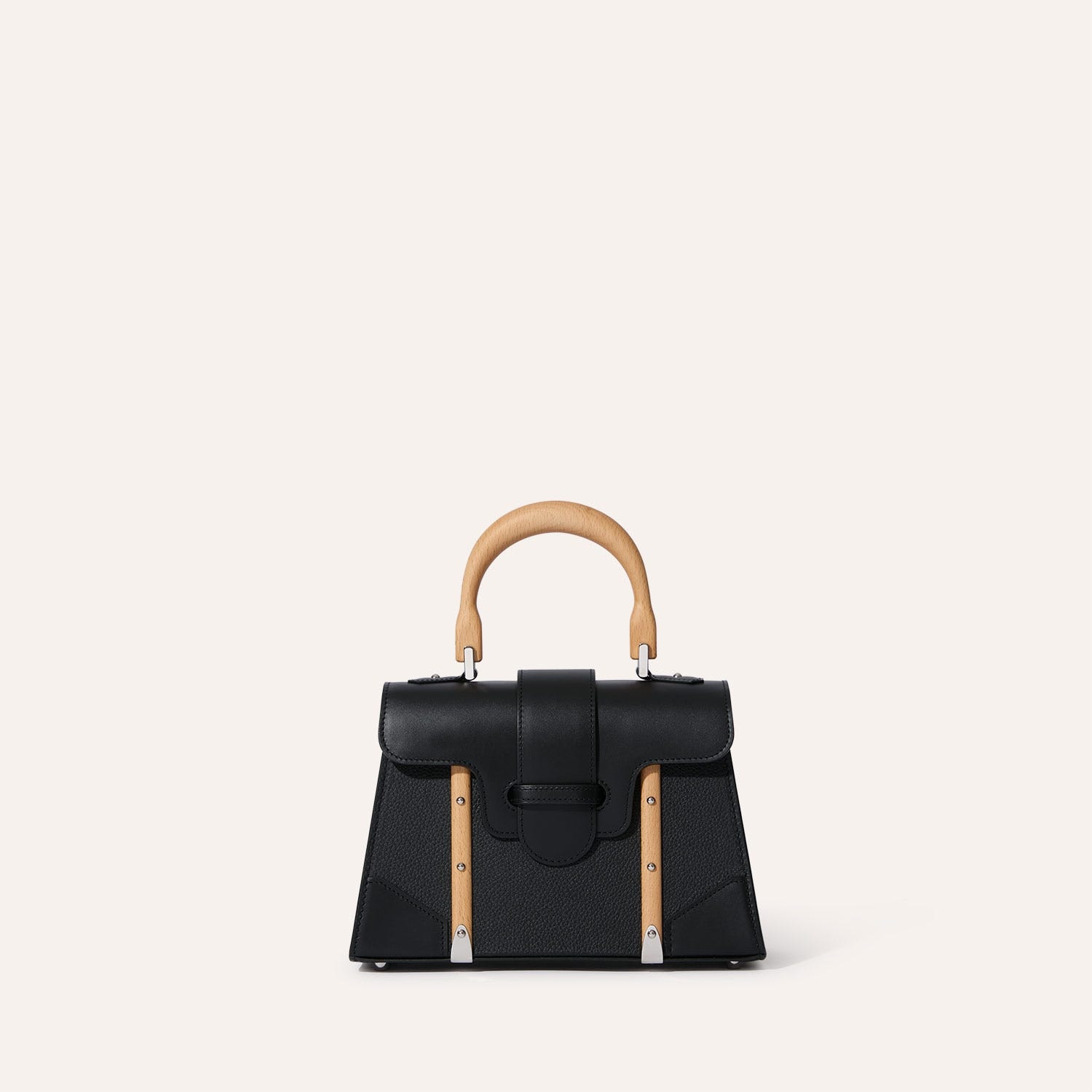 Saïgon Mini bag grained leather Black