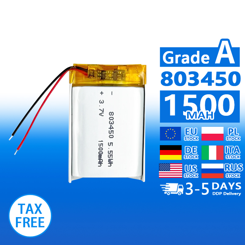 Pouch Lithium Ion Batteries 803450 3.7v1500mAh