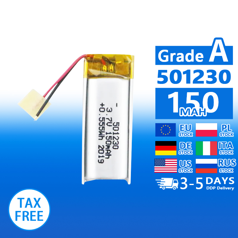 Pouch Lithium Ion Batteries 501230 501440 3.7v 150mAh 300mAh
