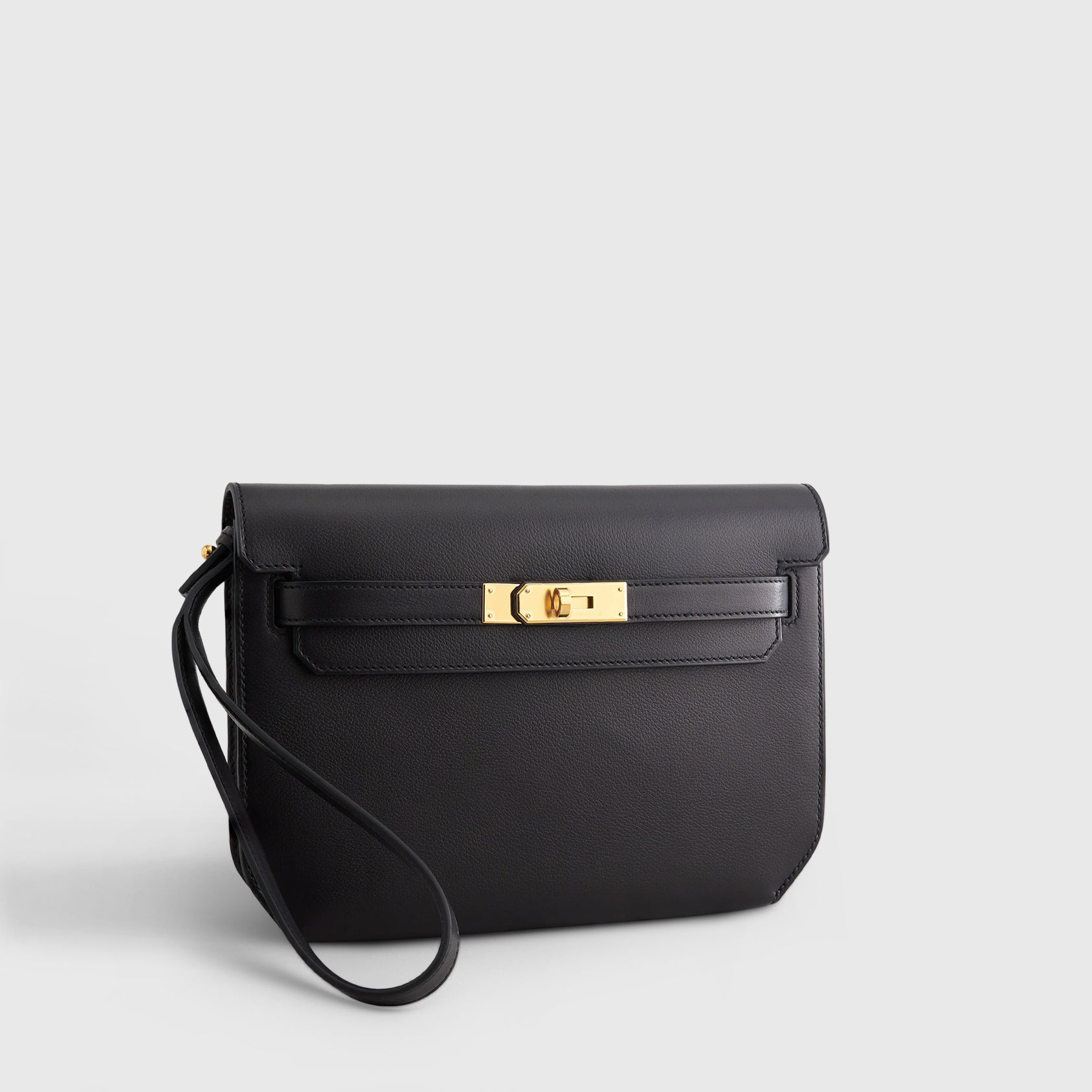 Hermès Kelly Depeches 25 Evercolor Black Gold Hardware