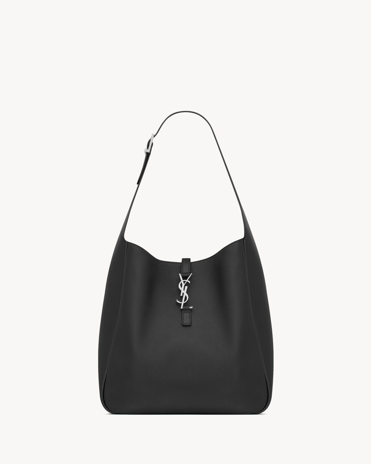 le 5 à 7 supple large in grained leather BLACK