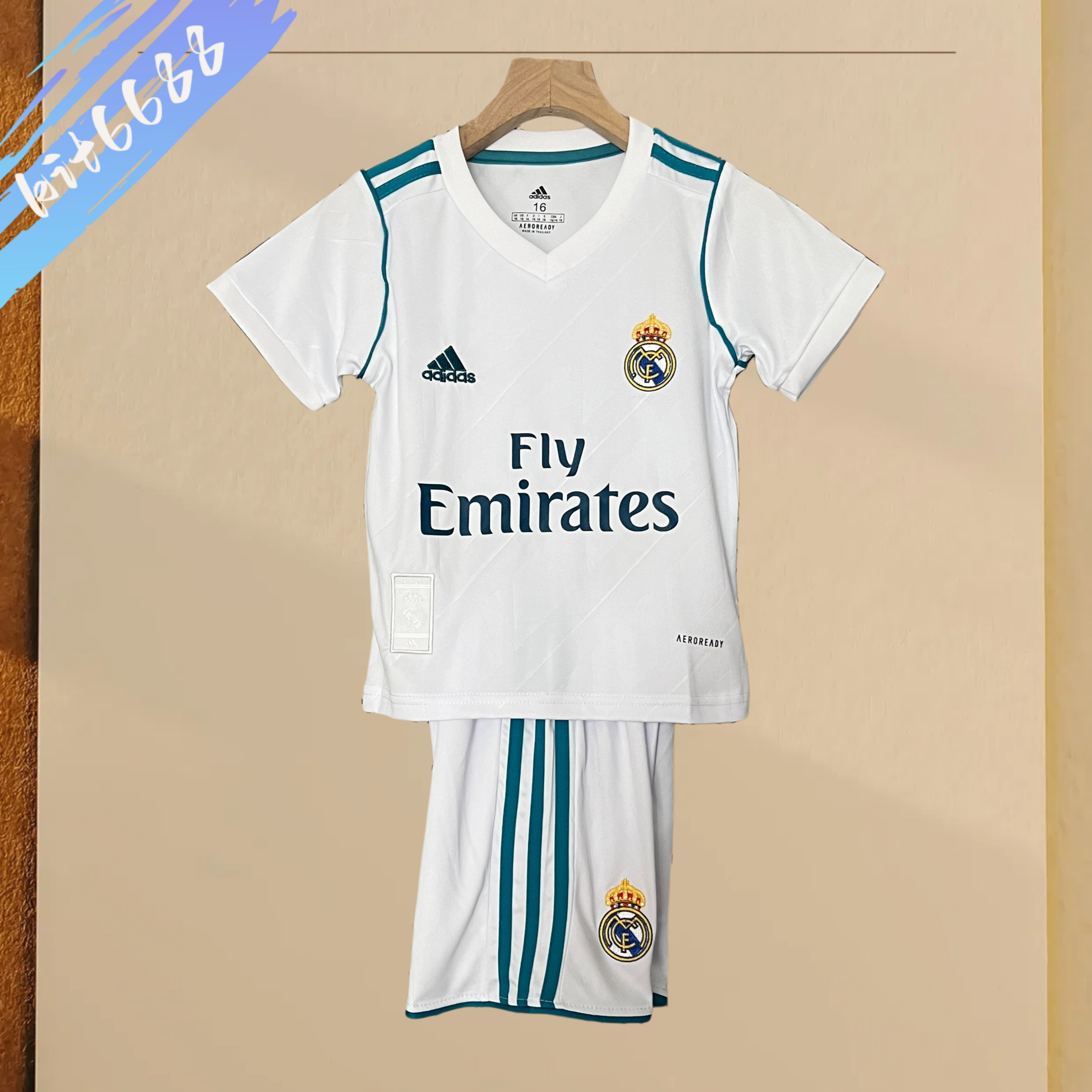 2017/2018 Real Madrid home Retro Kids Set