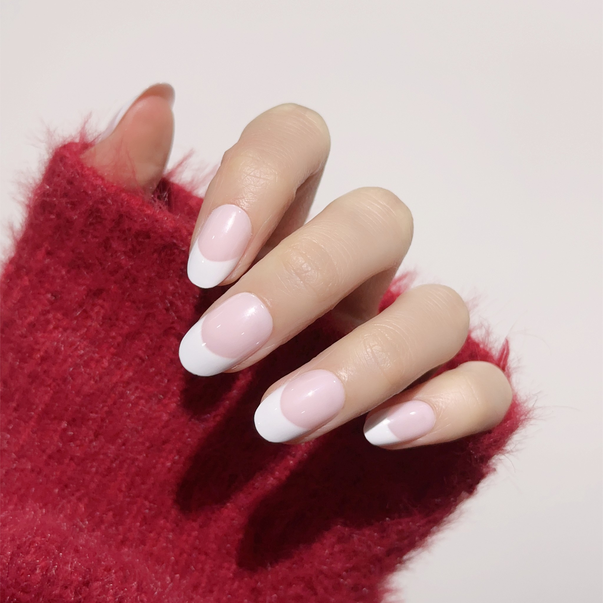 Custom French tip press on nail design ideas for wholesale nail collections