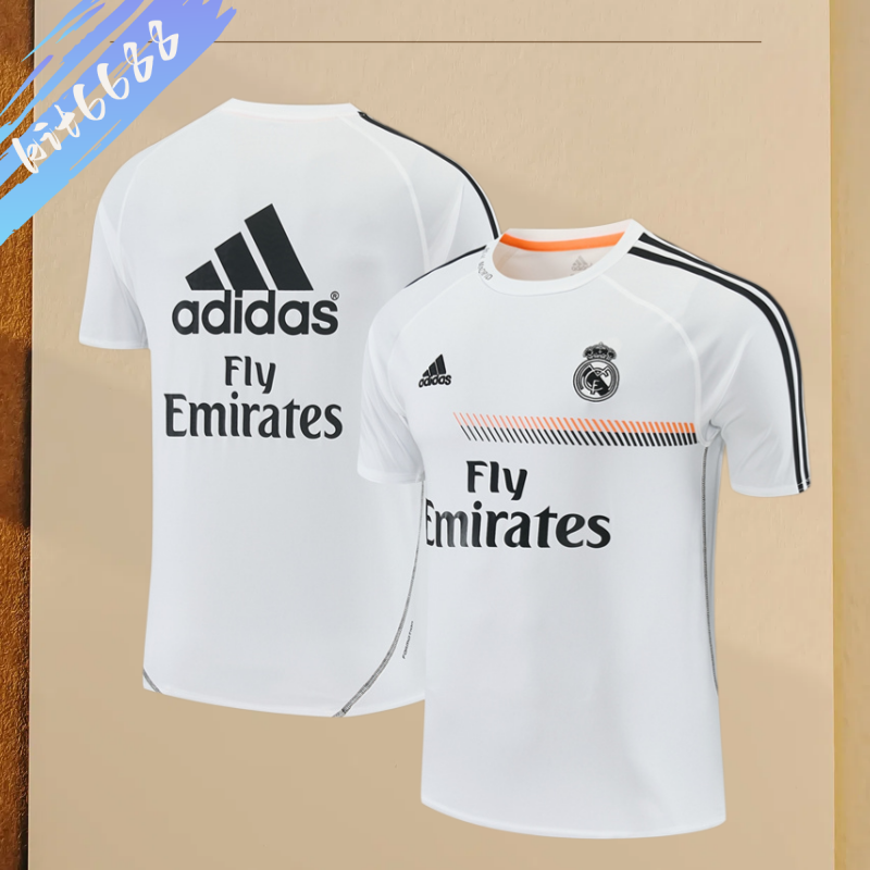 13/14 Real Madrid Retro Training Uniform short sleeves- Sleeve Football Shirt