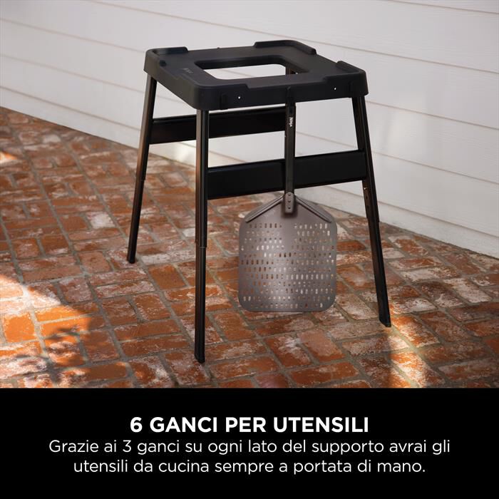 NINJA - STAND UNIVERSALE+VASSOIO WOODFIRE-Nero