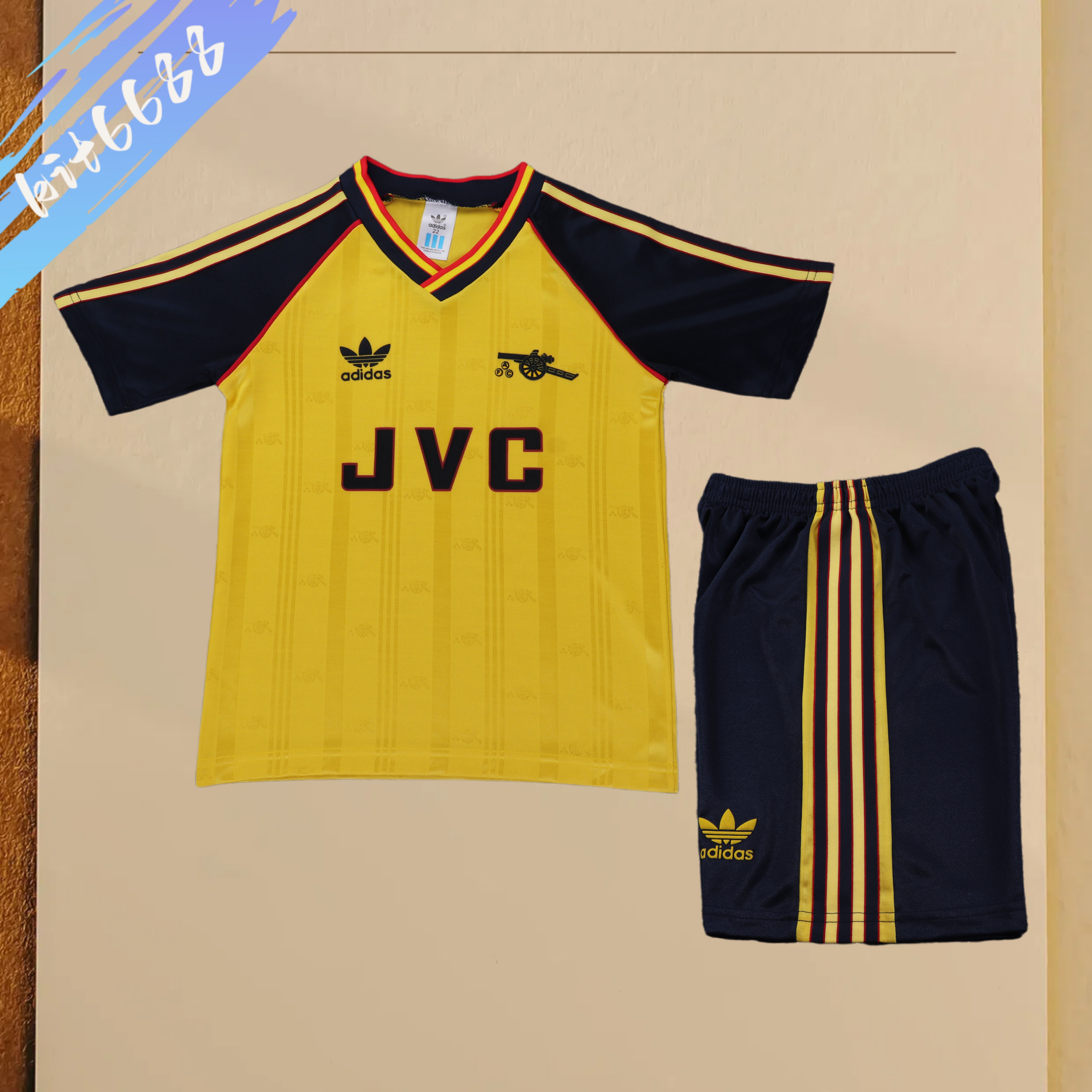 88/90 Arsenal Away Retro Football Shirt (Kids Kit)