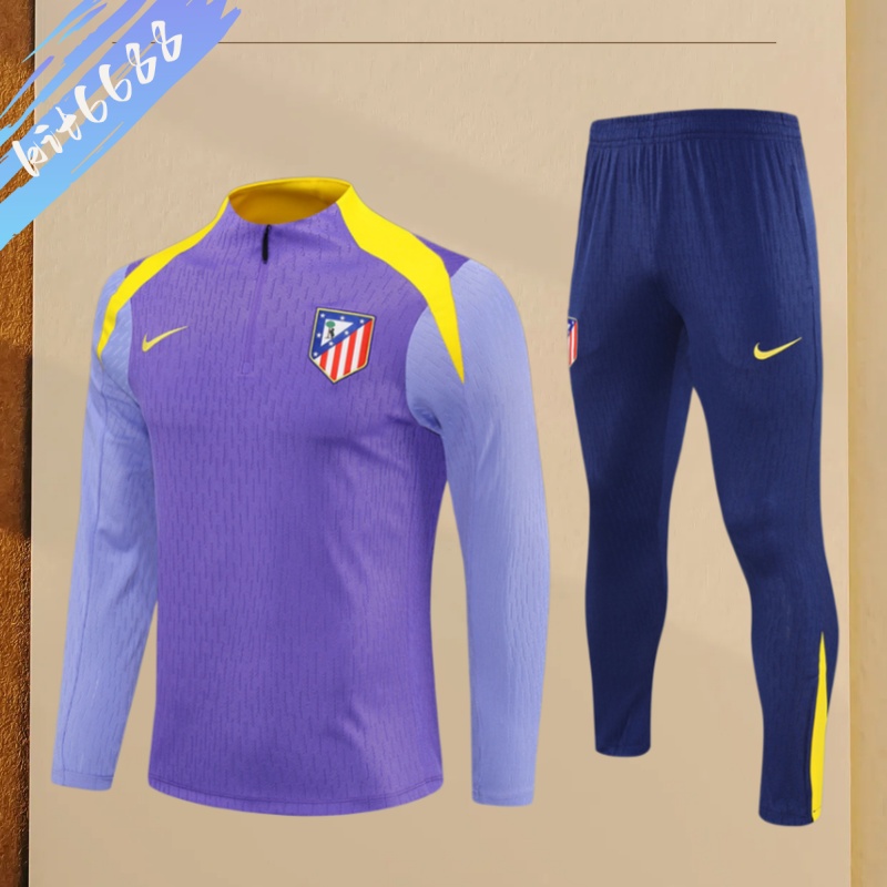 25/26 Atletico Madrid Half Pull Training Uniform (adult Kids Kit)
