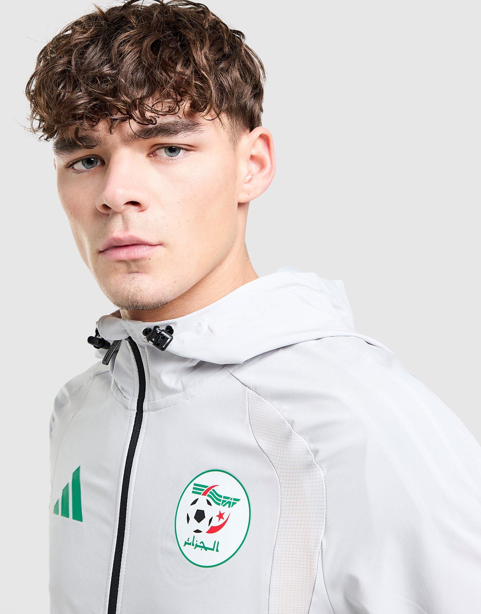 adidas Algerien Tiro Tech Windbreaker Jacke, durchgehender Reißverschluss