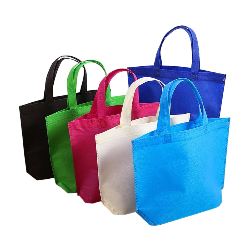 Stock Non-Woven Tote Bag, Custom Print Logo Eco-Friendly Shopping Bag, Blank Advertising Gift Bag, Reusable Clothing Packaging Bag, Factory Wholesale Bulk