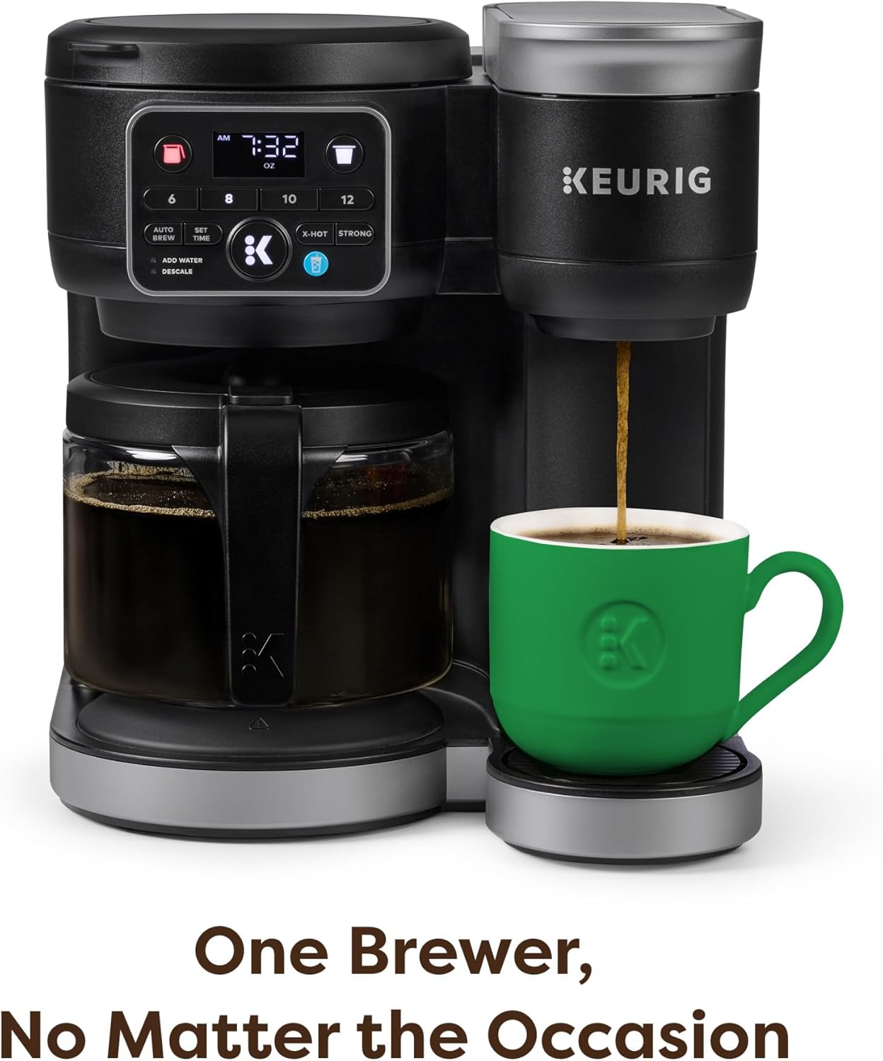 Coffee machine, MultiStream technology, 72-ounce (about 2.0-liter) Removable water tank