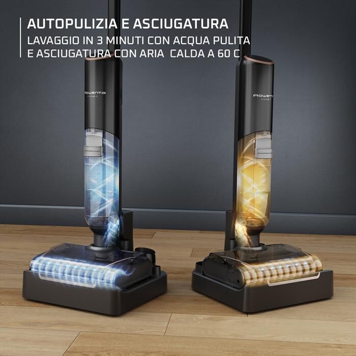 ROWENTA - Lavapavimenti Senza Fili GZ5736E0-TRUST BLU E CROMATO