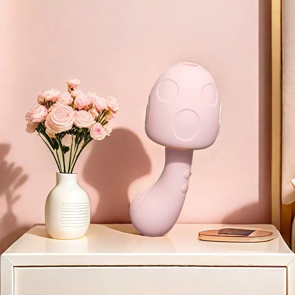 Mushroom - shaped Sonic Sucking Heating Clitoral G-spot Vibrator