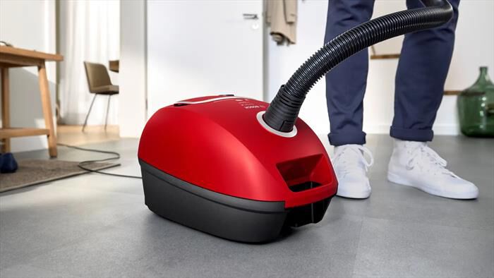 BOSCH - Aspirapolvere a traino BGB41PET1-Nero, Rosso
